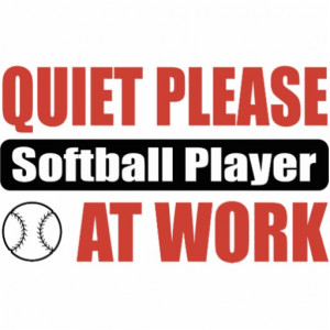 Quiet Please Softball Player At Work Photo Cut Outs