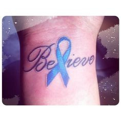This ribbon is for my father who is now fighting for colon cancer ...