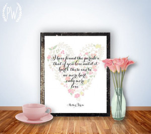 Love Quote Print, Printable art wall decor, inspirational wedding ...