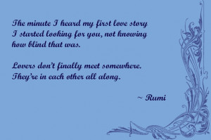 Rumi Poem - lovers, love