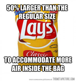 Funny photos funny Lays chips air inside bag