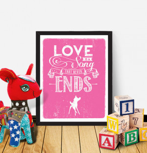 Bambi Movie Quote Love is a Song That Never End / Instant Download ...