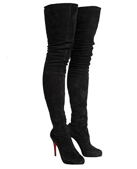 ... pair of thigh high suede ones. I love these Christian Louboutin ones