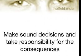Make sound decisions...