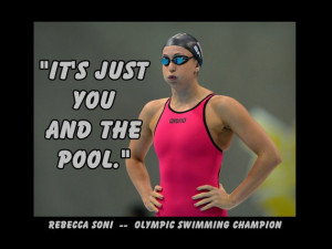 Swimming Poster Rebecca Soni Olympic Champion Swimmer Photo Quote Wall ...