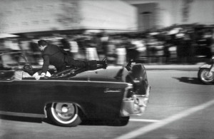 The limousine carrying mortally wounded President John F. Kennedy ...