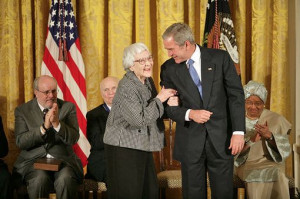 Harper Lee receives the Presidential Medal of Freedom in 2007.