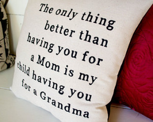 Canvas Stenciled Pillow - New Grandma Gift - Grandma Pillow - Mother's ...