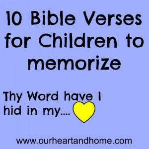 Memory Verses for Children