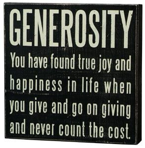 quote - generosity