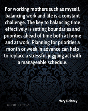 For working mothers such as myself, balancing work and life is a ...