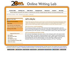 ... help you learn how to use the american psychological association apa