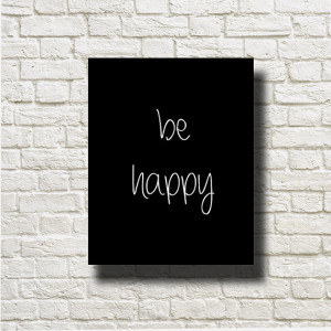 BE HAPPY Print Quotes Printable Instant Download Poster Home Decor ...