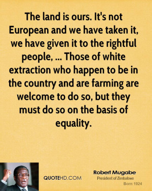 ... extraction who happen to be in the country and are farming are welcome