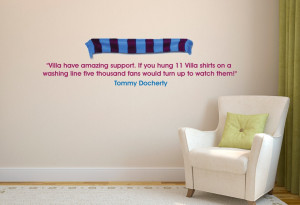 Home • Aston Villa FC Tommy Docherty Quote Wall Sticker