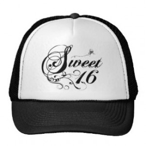 Sweet Sixteen (16) Quotes Mesh Hats