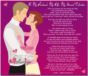 To My Husband, My Life, My Eternal Valentine