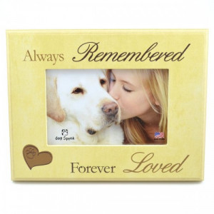 Always Remembered Forever Loved Dog Paw Frame