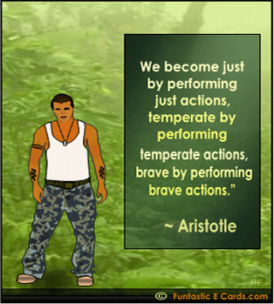 Postcard with suitable for war hero and bravery and courage quote