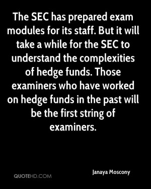 The SEC has prepared exam modules for its staff. But it will take a ...