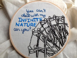 Heart Huckabees Quote & Ferris Wheel Embroidery Hoop Art >> Made to ...