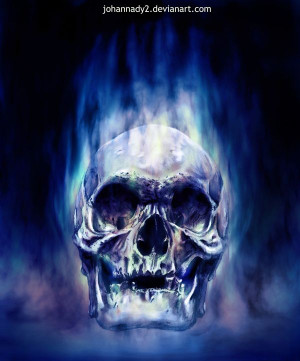 Blue Flaming Skull Fun Deviantart