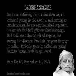 Srila Prabhupada Quotes For Month December 14