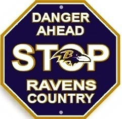 Baltimore Ravens NFL Football Garage Danger Stop Sign