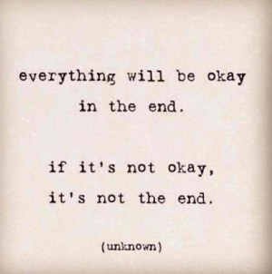 Everything is going to be ok...