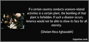 If a certain country conducts uranium-related activities in a certain ...