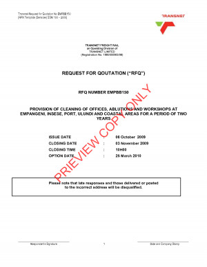 carpet cleaning quote example