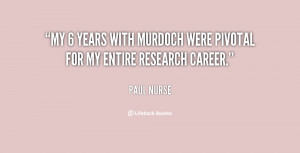 My 6 years with Murdoch were pivotal for my entire research career ...