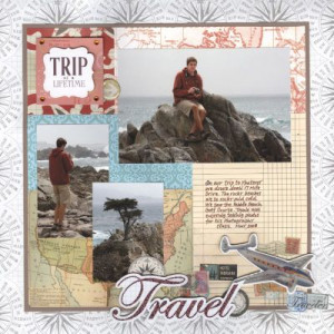 travel/journey/travel scrapbook page