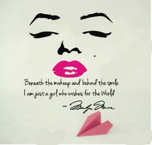 Marilyn Monroe Red Lipstick Quote Marilyn-monroe-wall-decal- ...