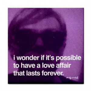 Tile - Coaster : Andy Warhol - Photo Quote (Purple)