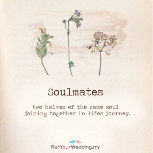 ... , two halves of the same soul joining together in lifes journey