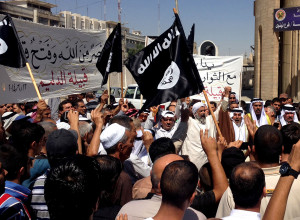 Demonstrators chant pro-al-Qaida-inspired Islamic State of Iraq and ...