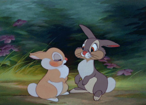 cute couple disney kiss disney gif bambi bunny rabbit Walt Disney ...
