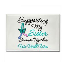 Thyroid Cancer Sister Rectangle Magnet for