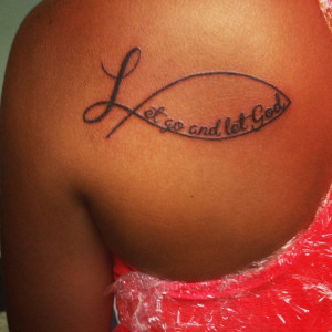 Let go and let god tattoo. I'm thinking white ink inside wrist.