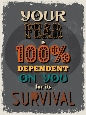 Motivational Quote Poster. Your Fear is 100% Dependent on You for its ...