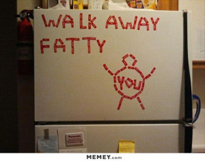 funny fat sign refrigerator