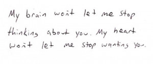 can't stop thinking about you