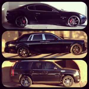 Rolls Royce, Maserati, and Cadillac Escalade