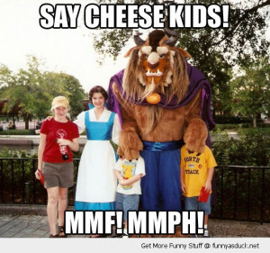 beauty beast disneyland say cheese kids funny pics pictures pic ...