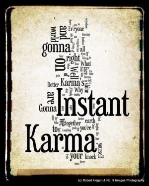 Instant Karma Lyrics John Lennon Word Art Print by no9images, $15.00