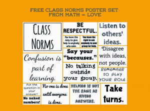 Class / Group Work Norms Poster Set (Free Download)