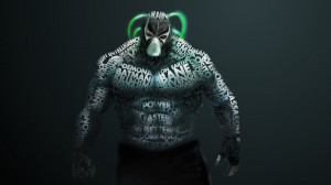 ... Monster batman bane text typography dark knight movie games wallpaper