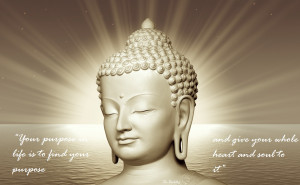... » Thoughts/Quotes » buddha sepia emanating banner wallpaper
