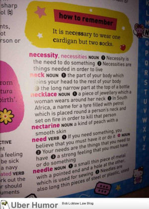 My sister pointed out this definition for necklace in her hello kitty ...